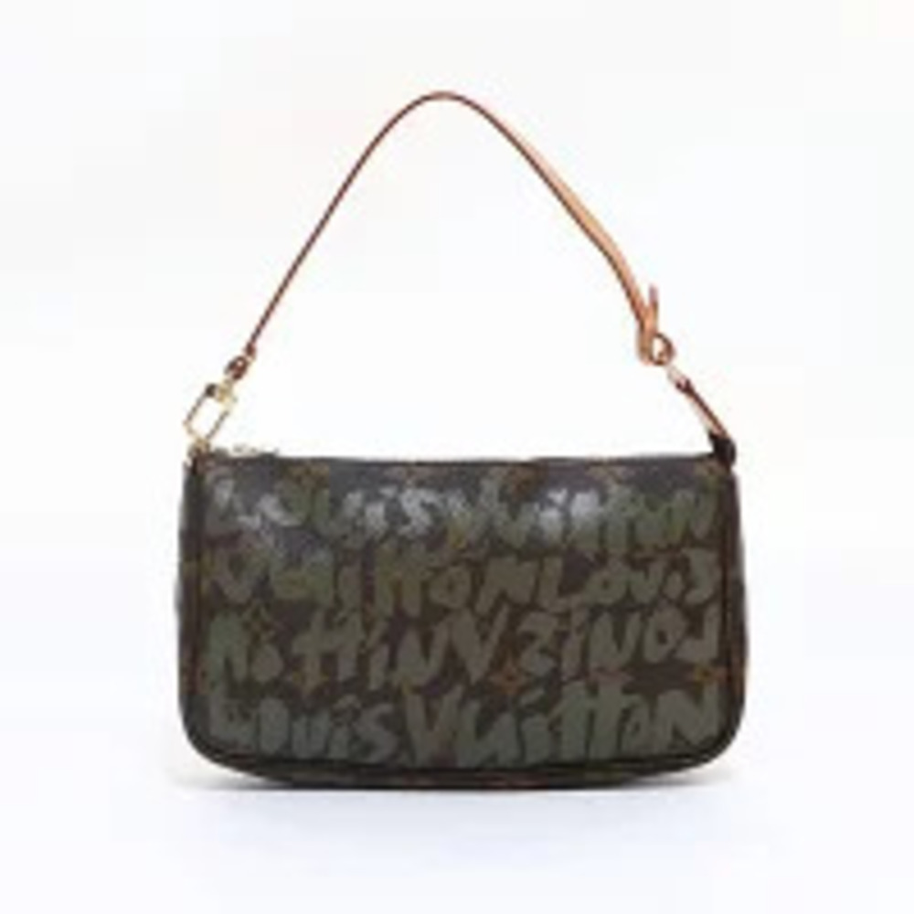 Louis Vuitton Graffiti Accessoires Graphic Brown Handbag Pochette